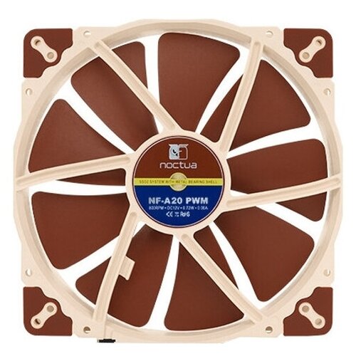 Вентилятор компьютерный Noctua NF-A20 5V 200x200x30mm PWM 800rpm noctua nf a9flx вентилятор для корпуса 92 мм 1600 об мин 1 71 дб 3 pin