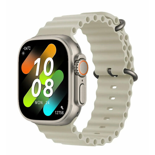 Смарт часы HK8 PRO MAX Smart Watch 2023 Умные часы IOS Android экран AMOLED серые 3940₽