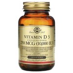 Vitamin D3 (Витамин Д3) 250 мкг (10000 IU) 120 капсул (Solgar) - изображение