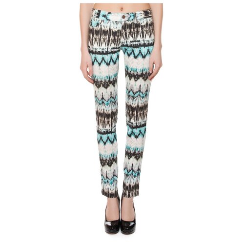 Брюки  120% Lino, прямой силуэт, карманы, размер 28