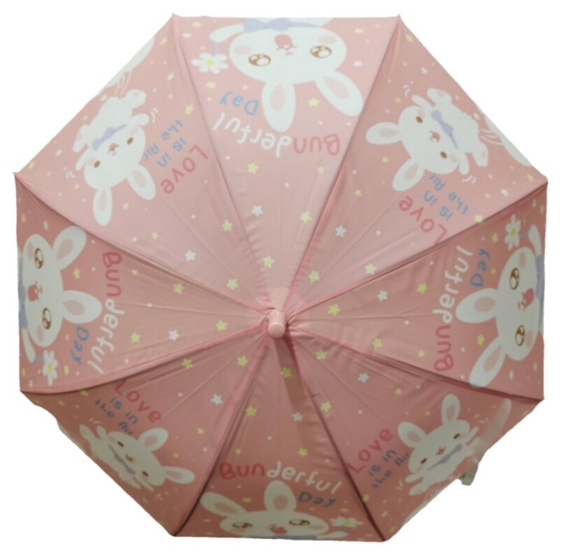 Детский зонт/ зонт трость/ зонт для девочки/ зонт для мальчика/ 8 спиц/ пудровый