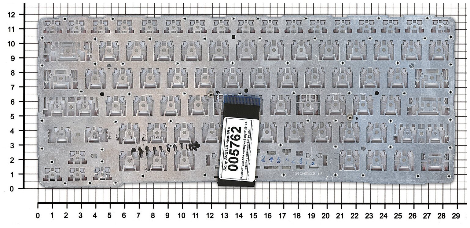 Клавиатура для ноутбука Sony Vaio SVE14A черная с красным без рамки