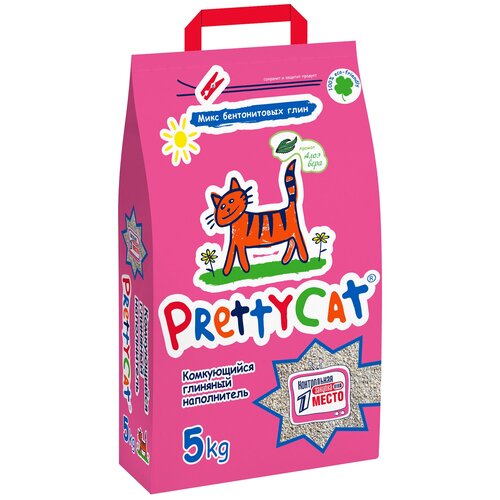 Комкующийся наполнитель для кошек PrettyCat Euro Mix бентонитовый, аромат алоэ 5 кг/20 л