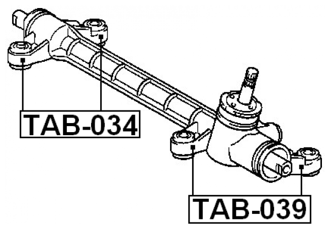 Сайлентблок рулевой рейки Febest TAB-039