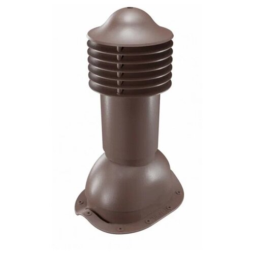 Труба вентиляции 110 мм утепленный выход вентиляционный для кровли крыши из металлочерепицы Монтеррей, коричневый шоколад, RAL8017