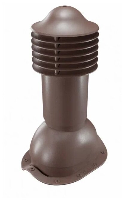 Труба вентиляции 110 мм утепленный выход вентиляционный для кровли крыши из металлочерепицы Монтеррей, коричневый шоколад, RAL8017
