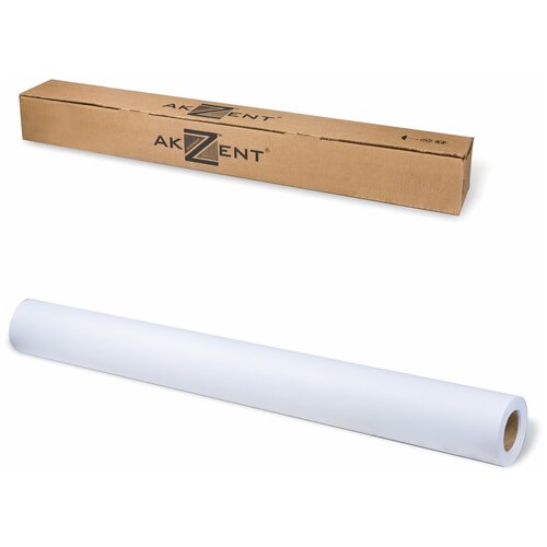 Рулон для плоттера, 610 мм х 45 м х втулка 50,8 мм, 90 г/м2, белизна CIE 161%, Matt Coated AKZENT