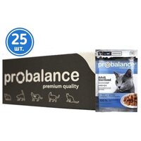 Пауч ProBalance Sterilized для кастрированных и стерилизованных котов и кошек, 85 гр x 25 шт
