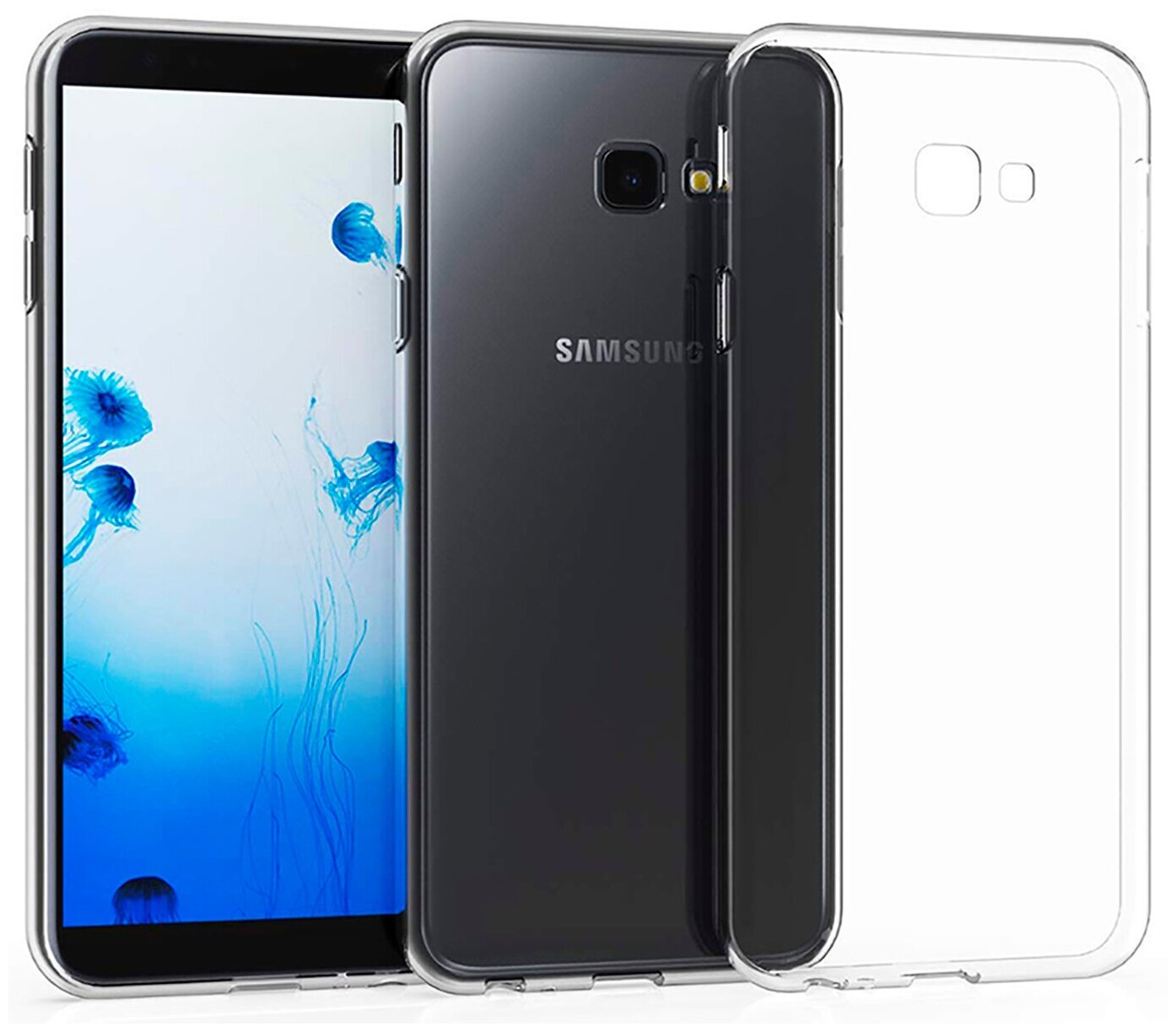 Защитный чехол на Samsung Galaxy J4+, Самсунг Джей 4 плюс прозрачный