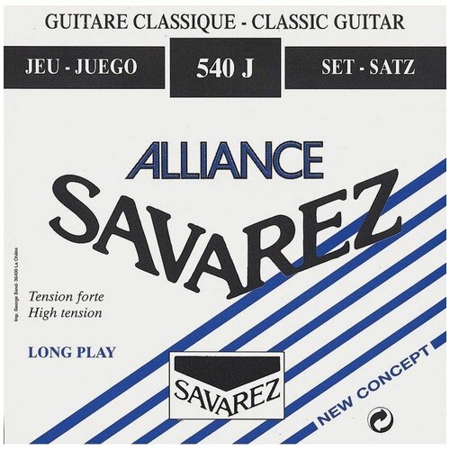 Струны для классической гитары Savarez 540J струны для классической гитары savarez 540j alliance ht classic blue high tension