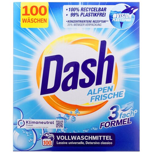 Стиральный порошок Dash Alpen Frische 3 fash FORMEL 6 кг. 100 стирок