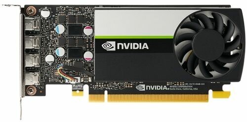 Видеокарта PCI-E nVidia T1000 (900-5G172-2250-000) 4GB GDDR6 129bit 12nm 1065/10000MHz 4*mDP RTL