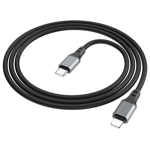 Кабель BOROFONE BX83 Famous, USB Type-C - Lightning, PD20W, 1м, черный кабель для зарядки type c usb 3a 1m огнестойкий силиконовый черный