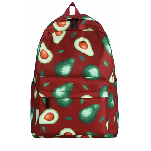 Рюкзак повседневный / школьный PICANO Авокадо красно-коричневый, для девочек, 360х250х130 мм, 560 грамм, влагостойкий