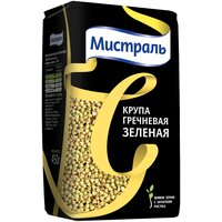 Гречневая крупа Мистраль зеленая, пакет, 450 г