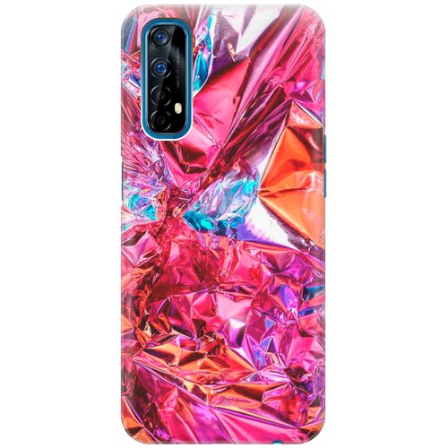 фото Re:pa накладка transparent для realme 7 с принтом "розовая фольга"
