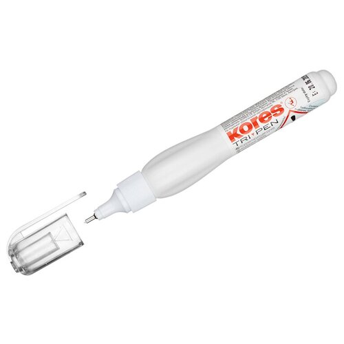 Kores Корректирующий карандаш Kores Tri Pen, 08мл, металлический наконечник, 12 шт.