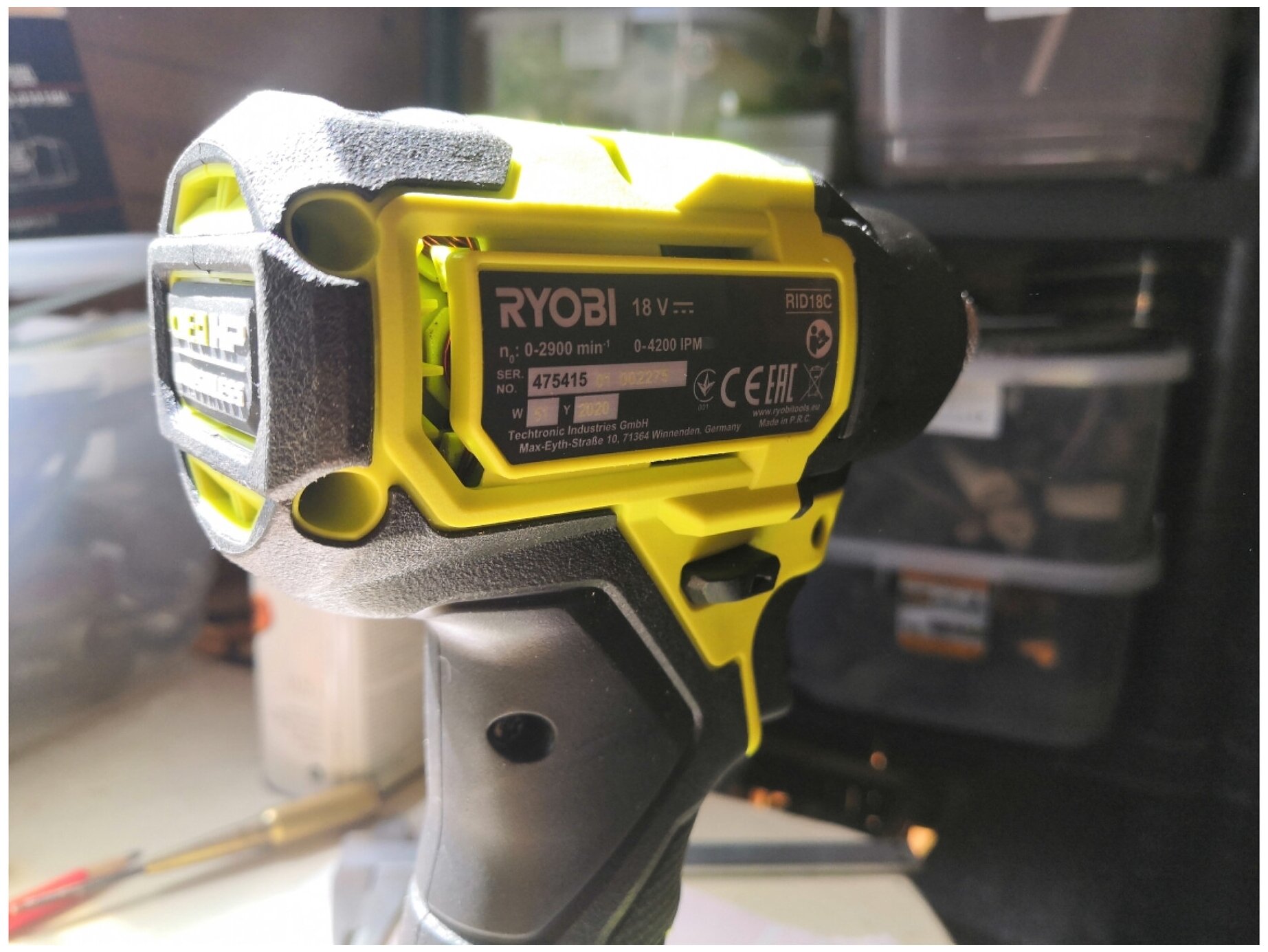 Импульсный винтоверт Ryobi ONE+ HP RID18C-0 - фотография № 5