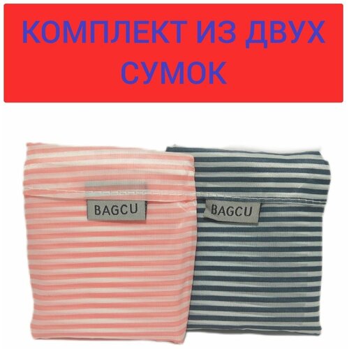фото Сумка , полиуретан, складная, розовый, синий нет бренда