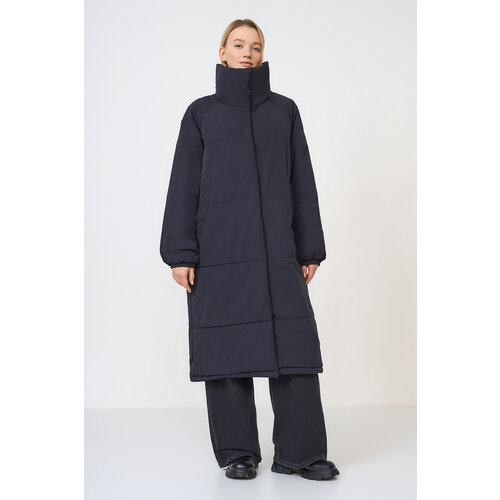 фото  куртка baon, демисезон/зима, силуэт прямой, без капюшона, карманы, размер l, черный