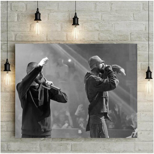 Картина на холсте MiyaGi & Andy Panda фото постер для интерьера 30*40