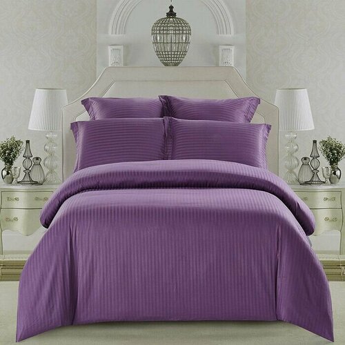 Простыня евро (ОМ Сильвия комфорт) 220*240, тёмно-сиреневый