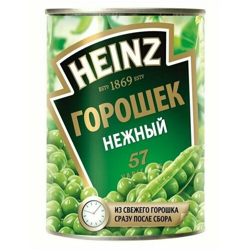 Горошек зеленый 4 шт по 400 г консервированный HEINZ