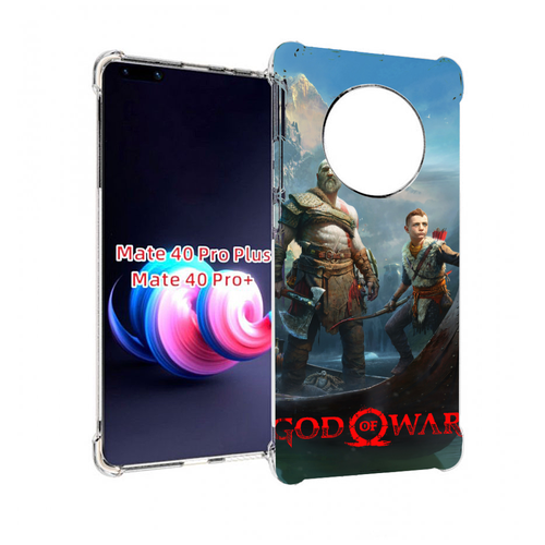 чехол mypads god of war кратос атрей для vivo x80 pro задняя панель накладка бампер Чехол MyPads God Of War Кратос Атрей для Huawei Mate 40 Pro+ Plus задняя-панель-накладка-бампер