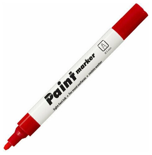 Маркер-краска Centropen "Paint Marker 9100", красная, клиновидный, 5 мм, лаковый, блистер (591009904) - фотография № 9