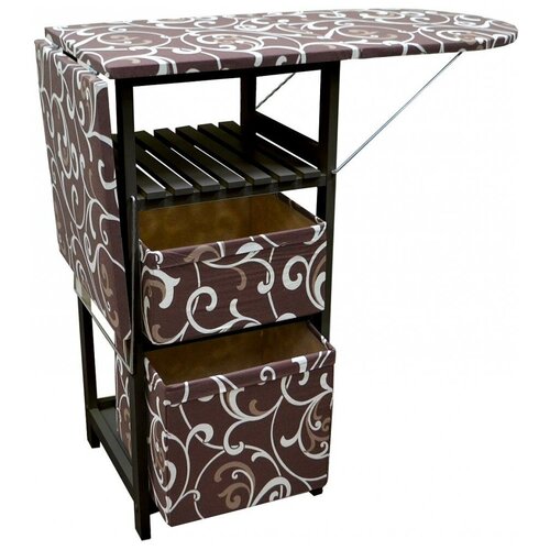 Гладильный комод одиночный Garden story арт.ГК1-001 темный орех коричневый вензель 