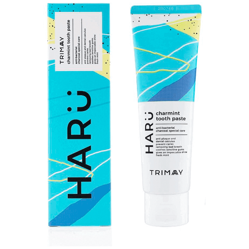 Trimay HARU Charmint Toothpaste 120ml/ Универсальная зубная паста с фукоиданом и древесным углем зубная паста trimay haru charmint toothpaste 120 гр