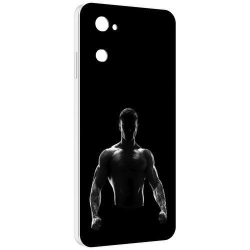 Чехол MyPads накаченный мужчина в тени мужской для UleFone Note 12 / Note 12P задняя-панель-накладка-бампер