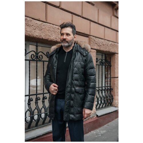 фото Куртка кожа с эффектом нубук черная 52 torras