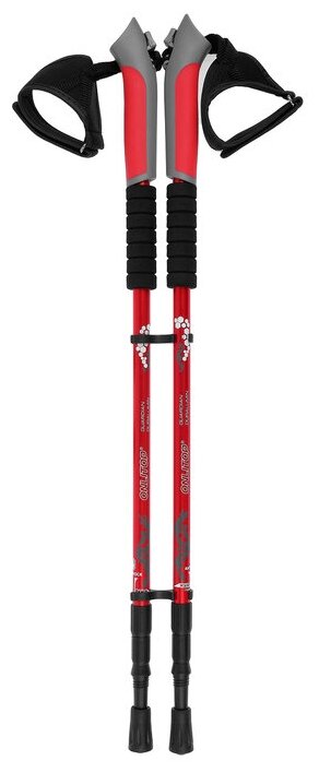 Палки для скандинавской ходьбы, телескопическая, 3 секции, до 135 см (пара 2 шт), цвета микс