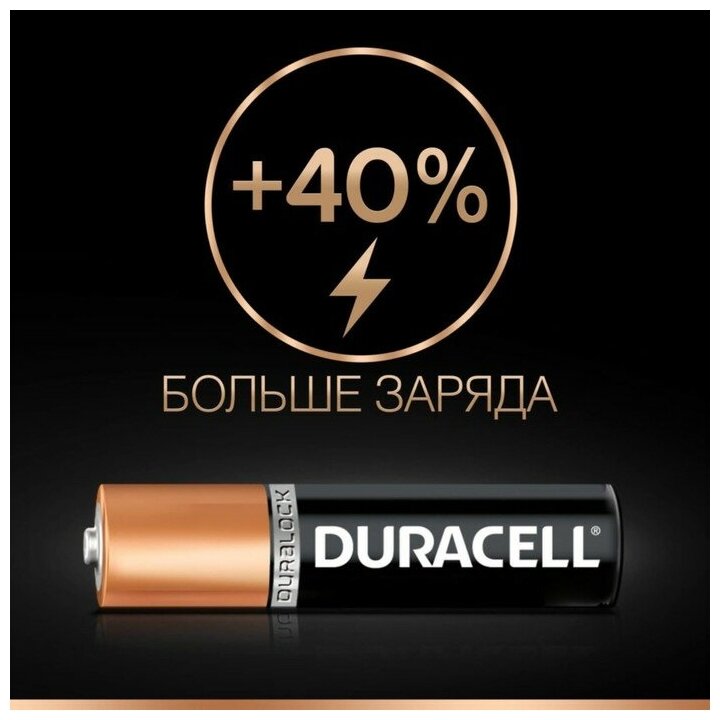 Батарейка алкалиновая Duracell Basic, AAA, LR03-6BL, 1.5В, блистер, 6 ...