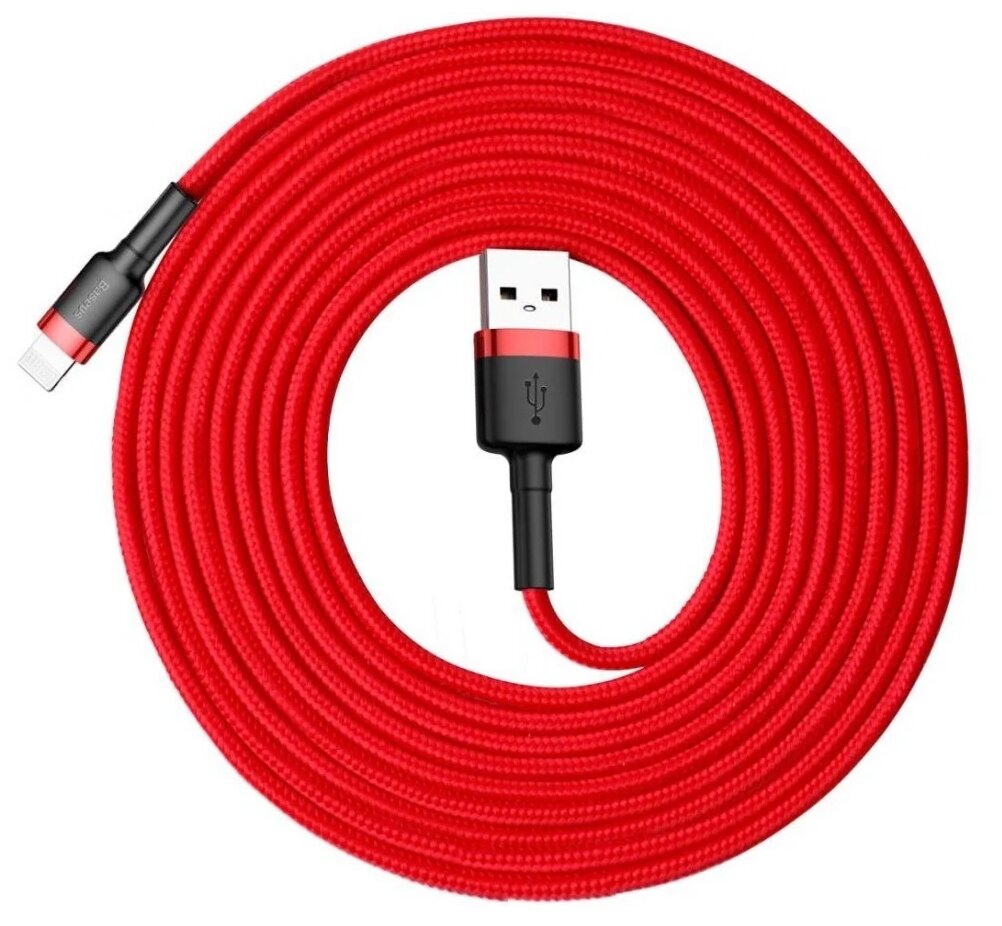 Кабель Baseus Cafule Cable USB to Lightning 2A 3m Red (CALKLF-R09)