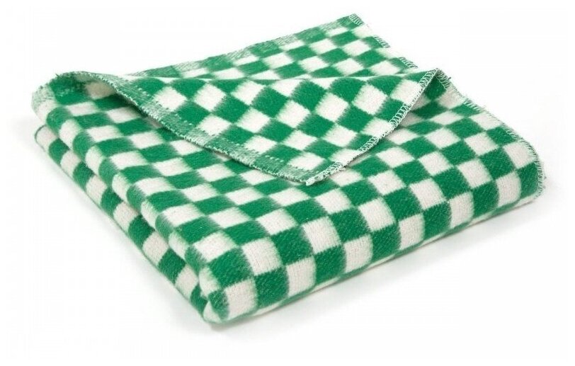 Одеяло байковое хлопковое 140х205 зеленое - фотография № 1