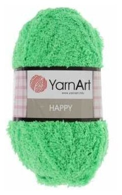 Пряжа для вязания YarnArt Happy 100гр 175м (100% микрополиэстер) (786 зеленый), 4 мотка