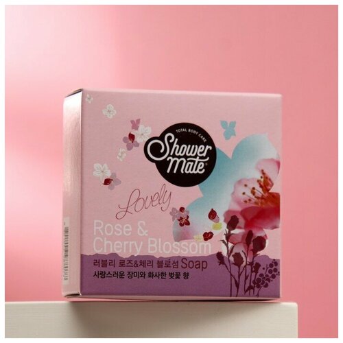 Мыло косметическое Shower Mate, Роза и вишневый цвет, 100 гВ наборе1-шт.