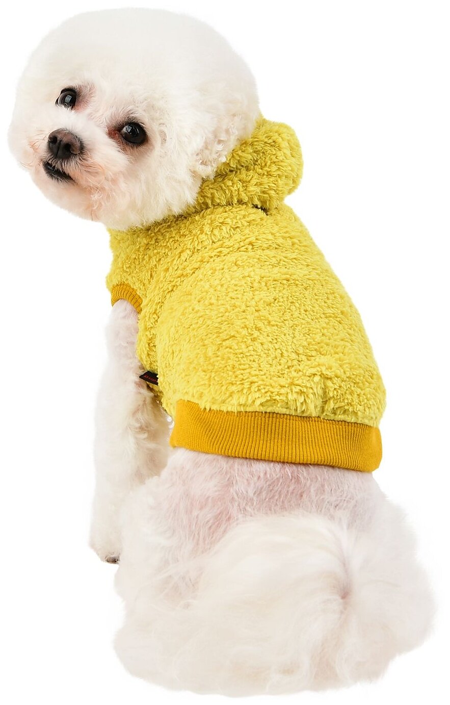 PUPPIA Толстовка для собак с капюшоном "Willa", горчичный, XL, 34.5см (Южная Корея) - фото №3