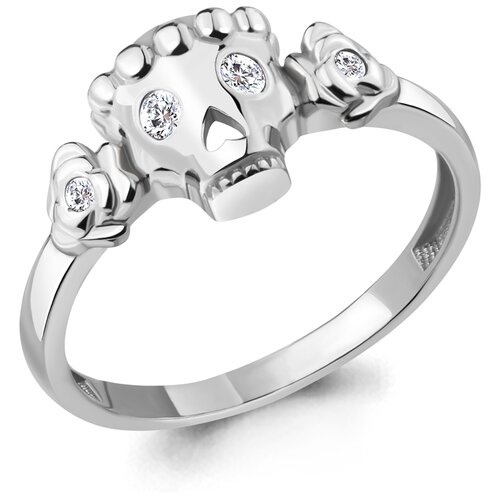 фото Серебряное кольцо aquamarine а68901а с фианитом diamant-online