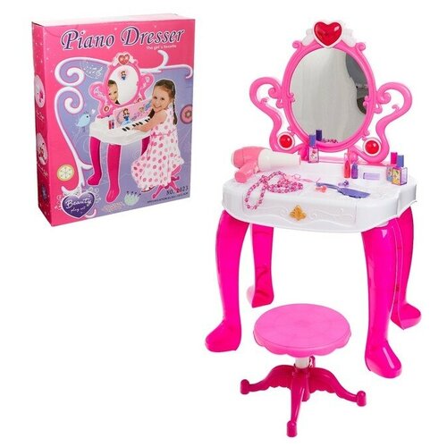 Игровой набор Столик модницы с пианино со стульчиком со звуковыми эффектами 6070₽