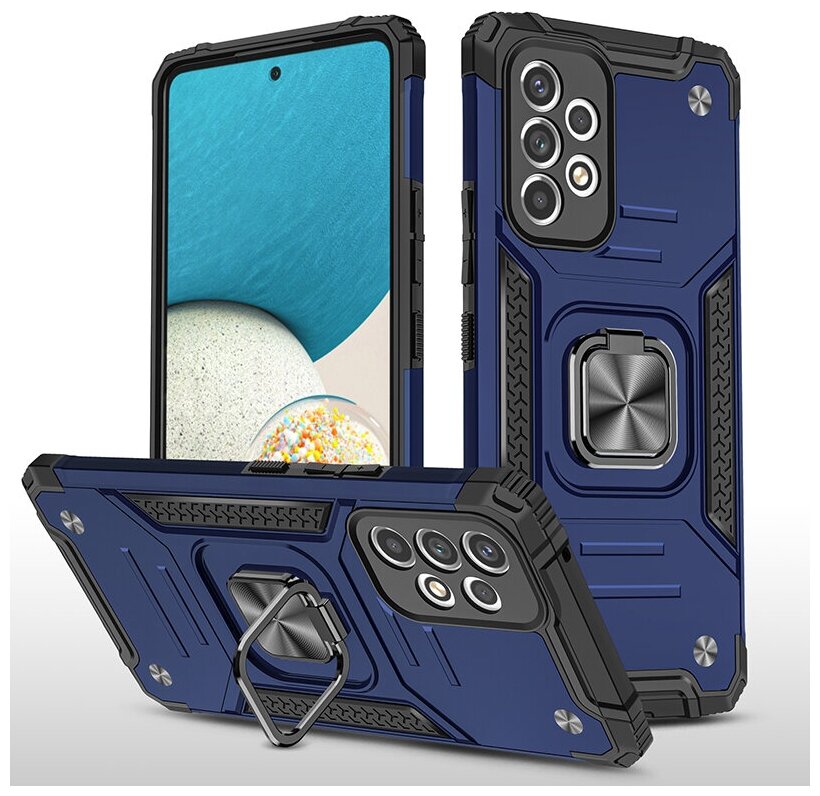 Противоударный чехол Legion Case для Samsung Galaxy A53 синий