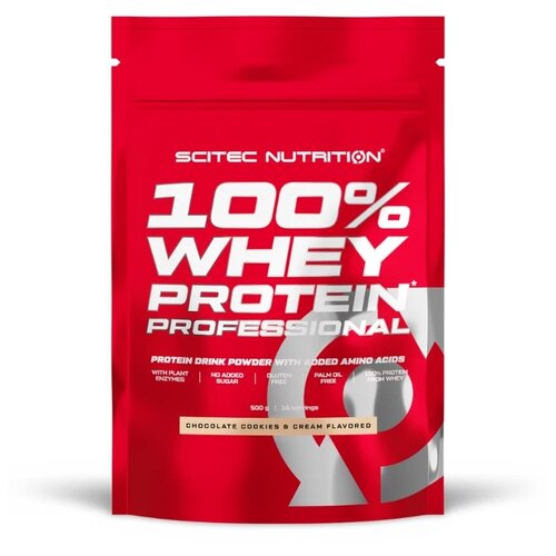 фото Протеин scitec nutrition 100% whey protein professional, 500 гр., шоколадное печенье с кремом