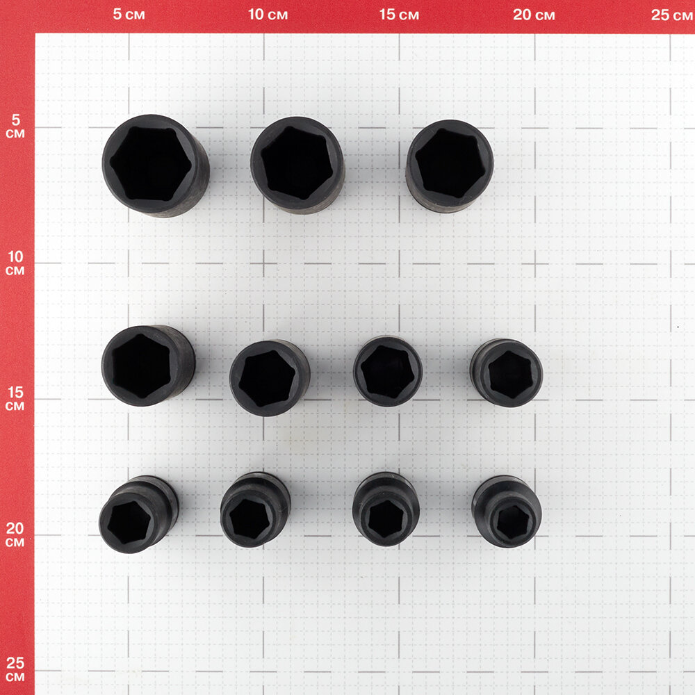 Набор Ударных Торцевых Головок Глубоких 1/2"Dr 10-24 Мм, 11 Предметов Jonnesway арт. S03AD4111S - фотография № 14