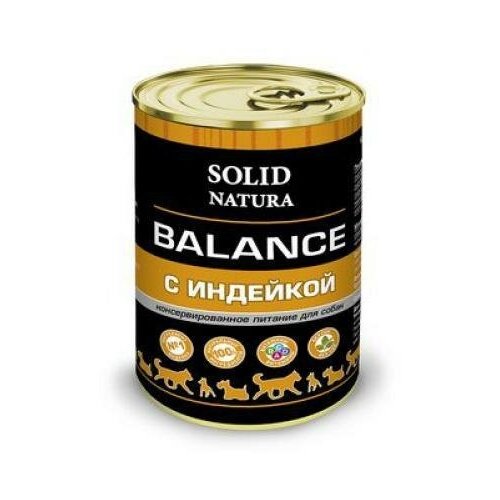 Консервы для собак Solid Natura Balance с индейкой 340 г.