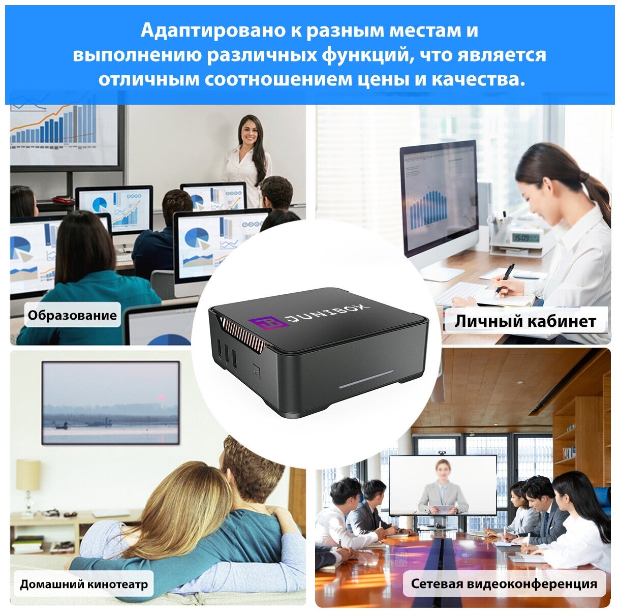 Мини ПК JuniBox неттоп К3+ DDR 12gb/SSD 256gb