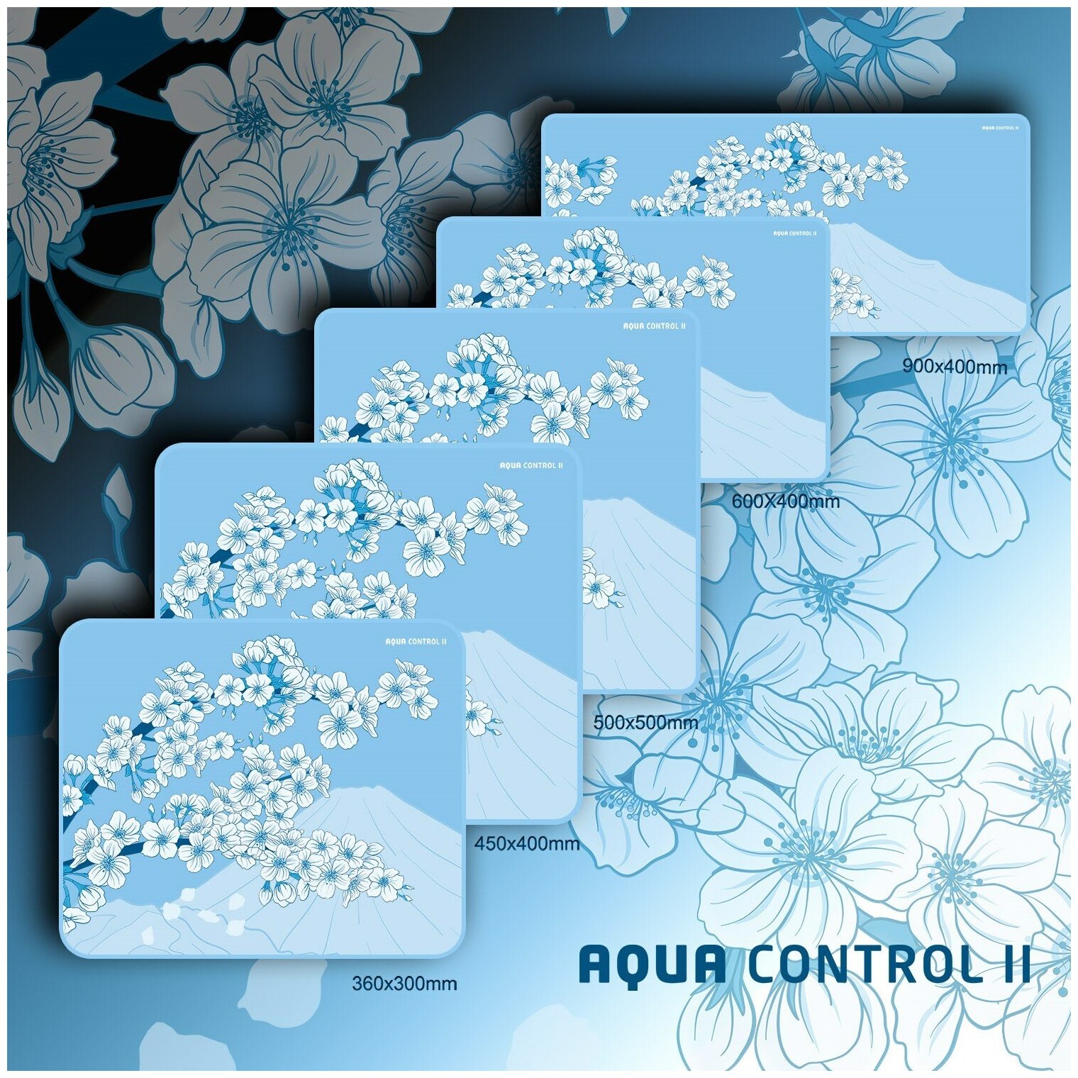 Коврик для мыши X-raypad Aqua Control II Sakura Blue XL Extended (600x400x4мм)