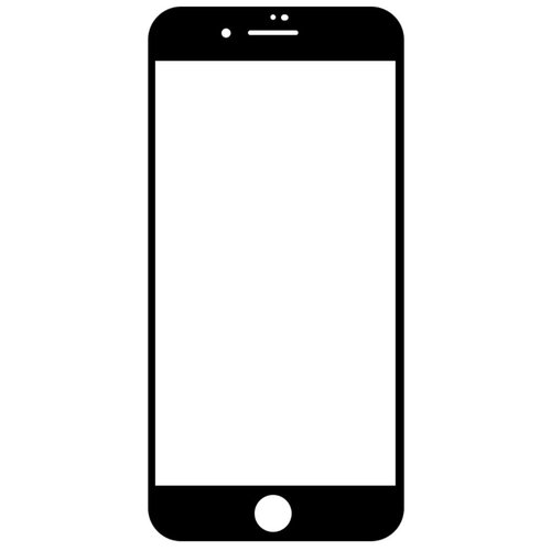 Стекло защитное Krutoff с полной проклейкой для iPhone 8 Plus черное стекло защитное krutoff с полной проклейкой для realme 8 черное