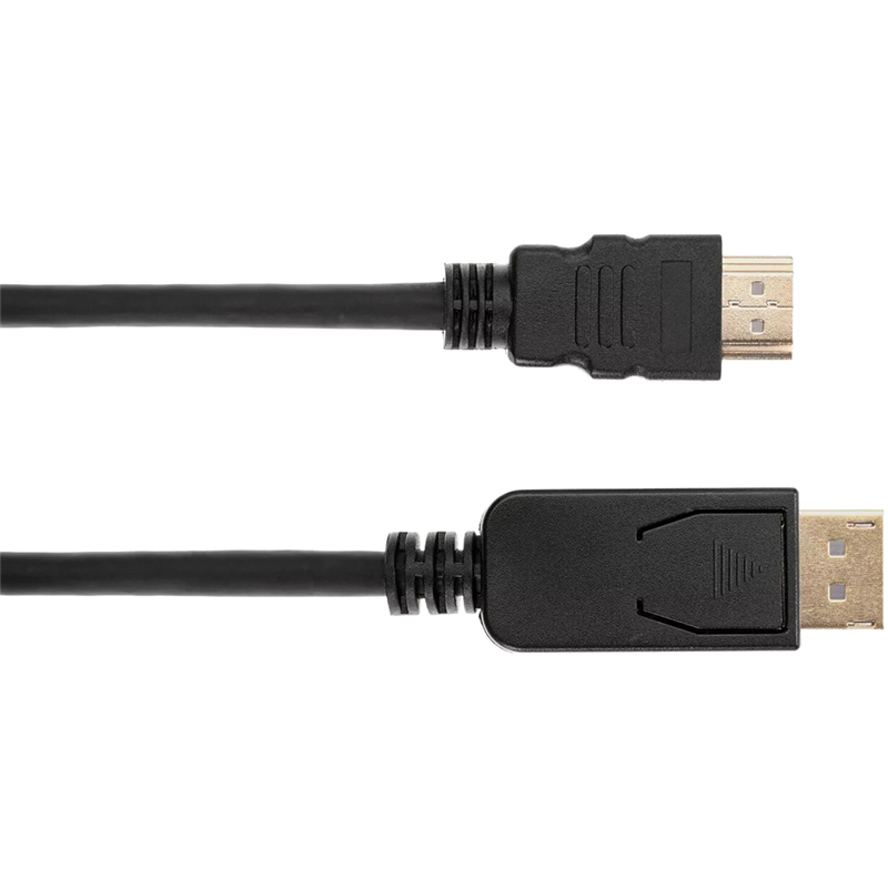 Кабель аудио-видео Aopen Qust, DisplayPort (m) - HDMI (m) , 1.8м, GOLD черный [acg609-1.8m] Noname - фото №13